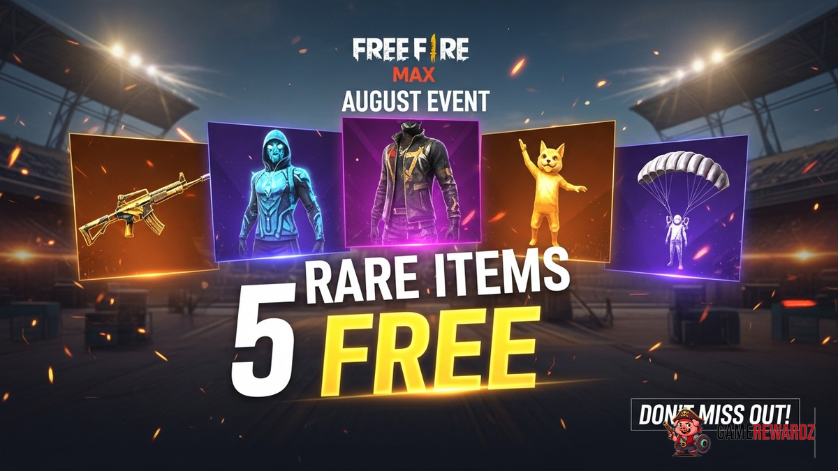 Free Fire MAX August Event: 5 Rare Items FREE – Don't Miss Out!